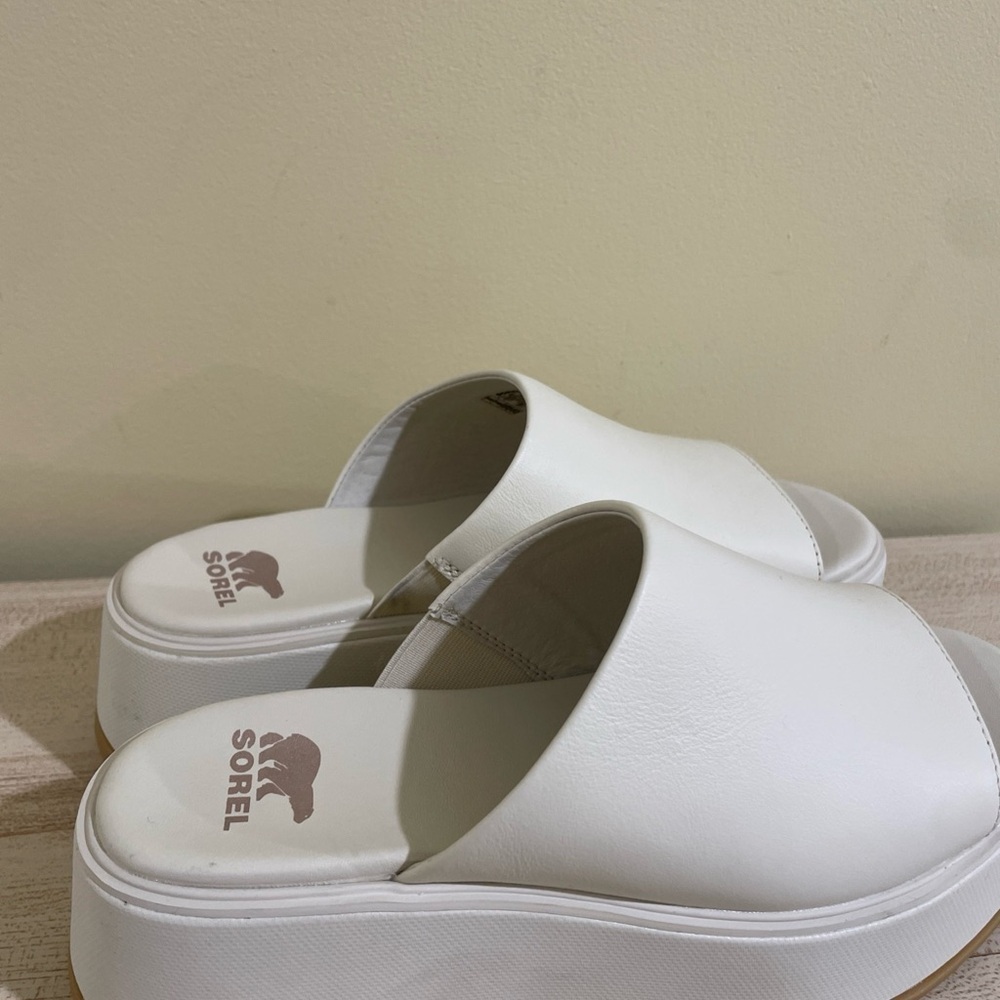 Sorel White Cloud Women’s Sandals Chunky Sandals Women’s Block Heels - Picture 2 of 10